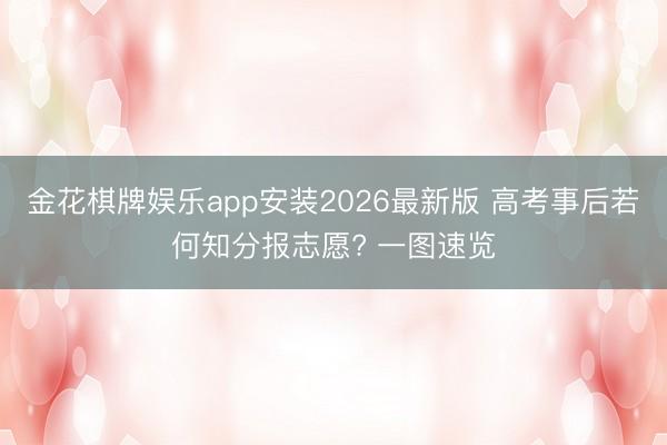 金花棋牌娱乐app安装2026最新版 高考事后若何知分报志愿? 一图速览